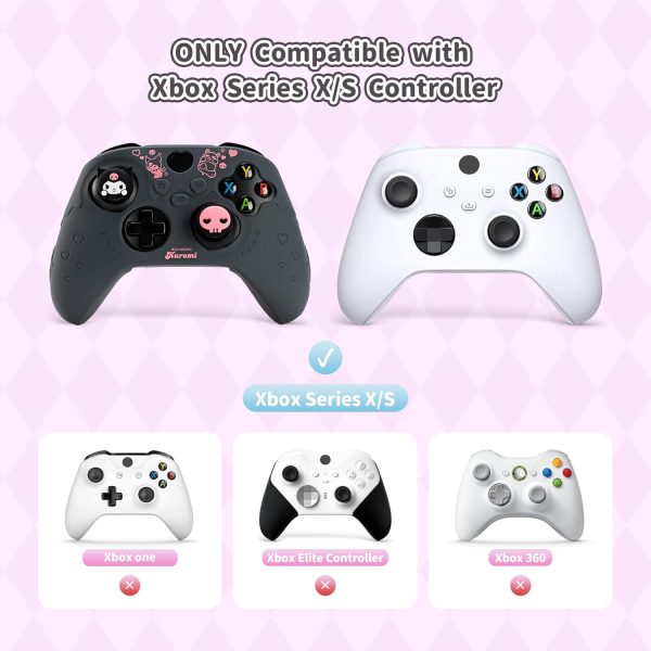 Controller Cover Skin for Xbox Series X/S,Soft Silicone Anti-Slip Protective Cover Skin Case Compatible with Xbox Controller with 2 Thumb Grip Caps - KLM - Image 2