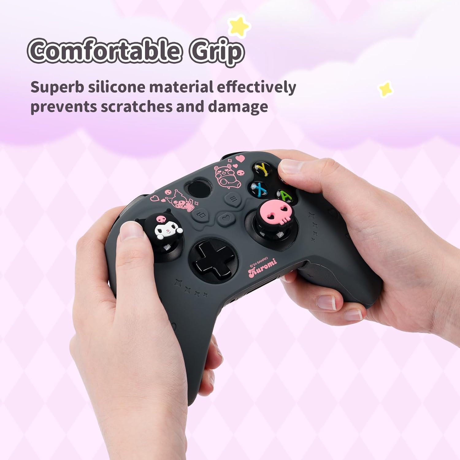 Controller Cover Skin for Xbox Series X/S,Soft Silicone Anti-Slip Protective Cover Skin Case Compatible with Xbox Controller with 2 Thumb Grip Caps - KLM - Image 4