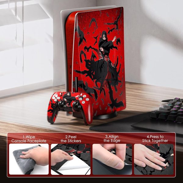 PS 5 Skin Disc Edition Anime Console and Controller Vinyl Sticker, Durable, Scratch Resistant, No Bubble, Precisely Line Up, Compatible with Play S tation 5 - Image 6
